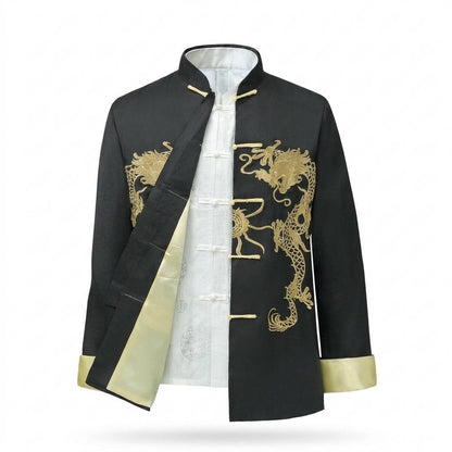 Mens Outlet House - Elran | Embroidered Stand-Up Collar Jacket Men