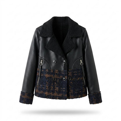 Mens Outlet House - Miral | Mixed-Material Double-Breasted Jacket Women