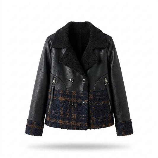 Mens Outlet House - Miral | Mixed-Material Double-Breasted Jacket Women