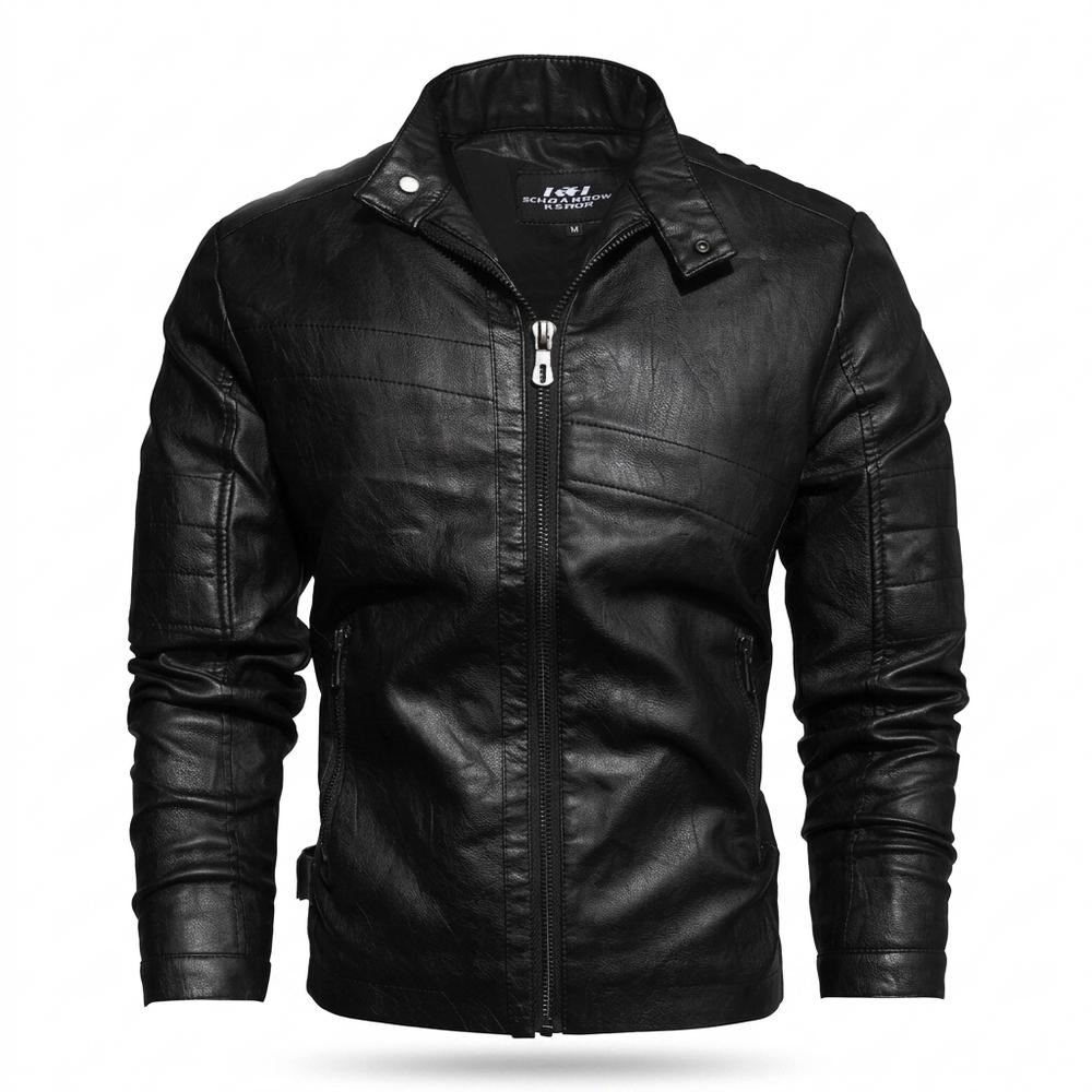 Mens Outlet House - Venor | Quilted Zip-Up Leather Jacket Men