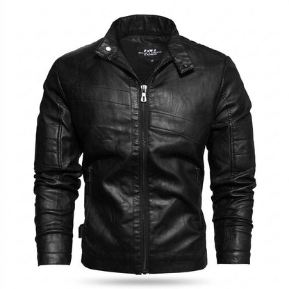 Mens Outlet House - Venor | Quilted Zip-Up Leather Jacket Men