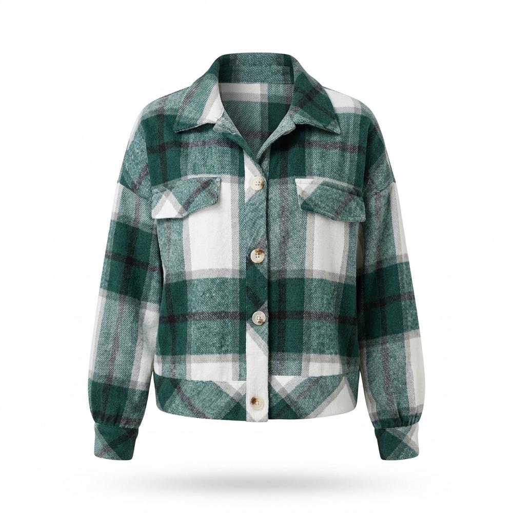 Mens Outlet House - Yizek | Plaid Cropped Jacket Women