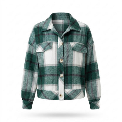 Mens Outlet House - Yizek | Plaid Cropped Jacket Women