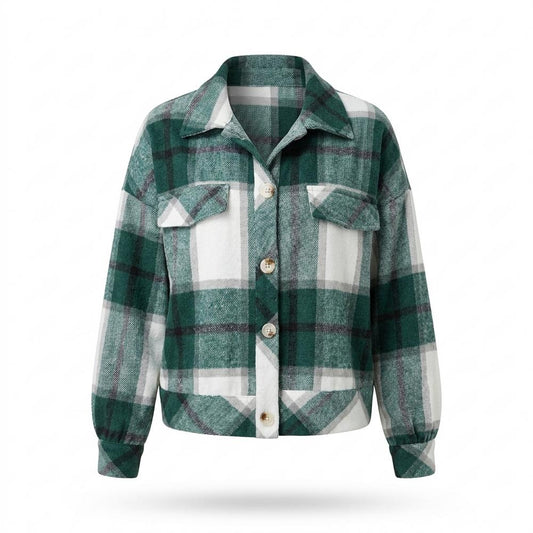 Mens Outlet House - Yizek | Plaid Cropped Jacket Women
