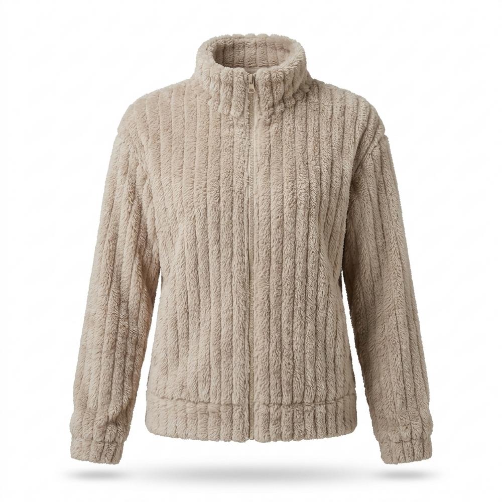 Mens Outlet House - Dafut | Ribbed Plush Jacket Women