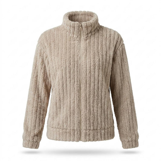 Mens Outlet House - Dafut | Ribbed Plush Jacket Women