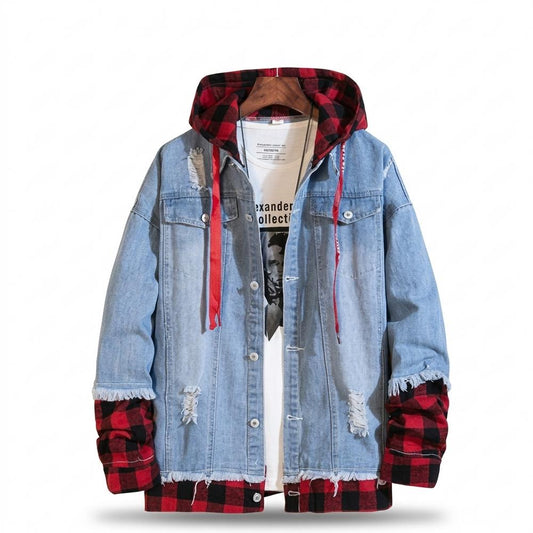 Mens Outlet House - Carun | Hooded Distressed Jacket Men