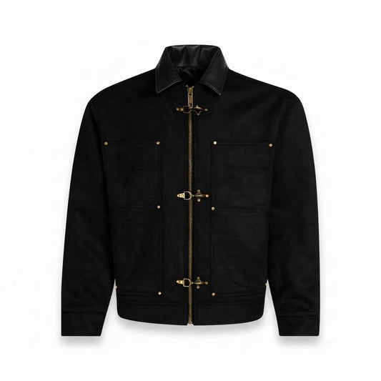 Mens Outlet House - Visil | Clasp-Closure Studded Jacket Men