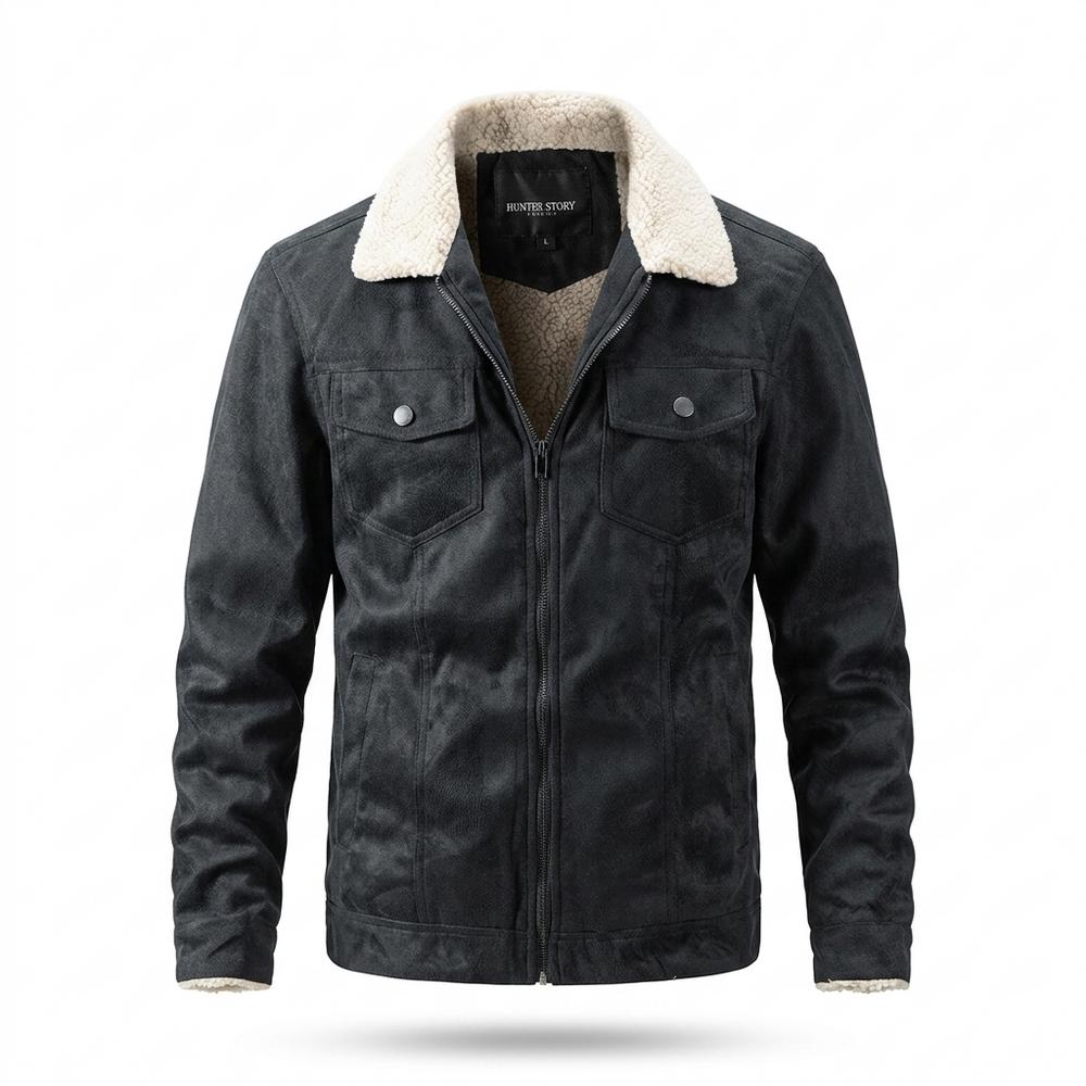 Mens Outlet House - Selev | Sherpa-Lined Faux-Suede Jacket Men