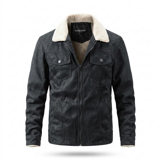 Mens Outlet House - Selev | Sherpa-Lined Faux-Suede Jacket Men
