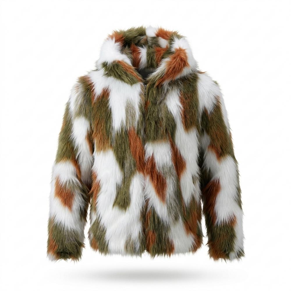 Mens Outlet House - Nirel | Faux Fur Hooded Jacket Men