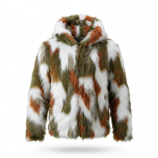 Mens Outlet House - Nirel | Faux Fur Hooded Jacket Men