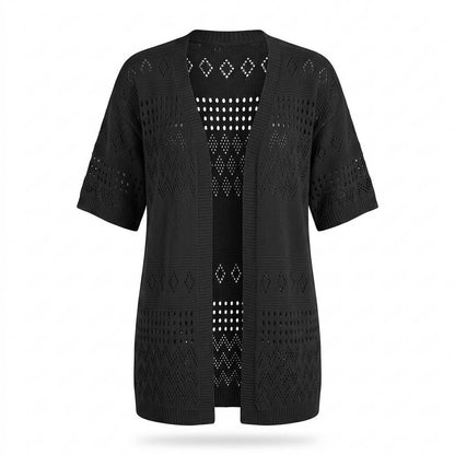 Mens Outlet House - Visol | Open-Knit Short-Sleeved Knit Cardigan Women