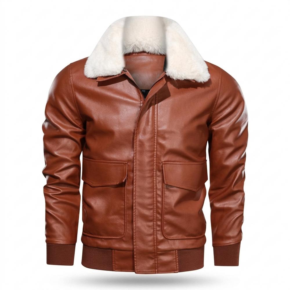 Mens Outlet House - Yolin | Faux-Leather Shearling-Collar Jacket Men