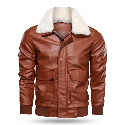 Mens Outlet House - Yolin | Faux-Leather Shearling-Collar Jacket Men