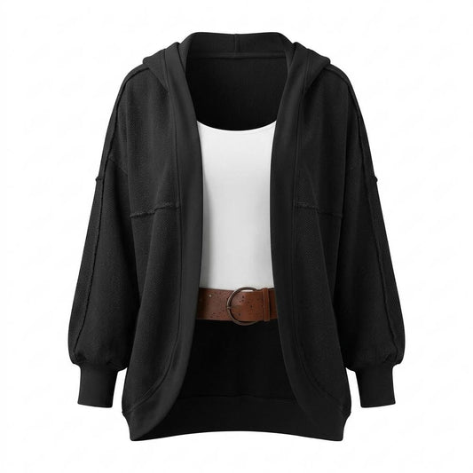 Mens Outlet House - Zaron | Hooded Open-Front Cardigan Women