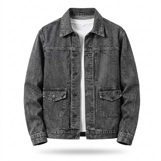 Mens Outlet House - Zalin | Washed Button-Front Denim Jacket Men