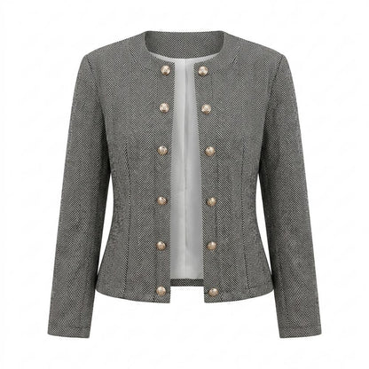 Mens Outlet House - Rirev | Herringbone Double-Breasted Jacket Women