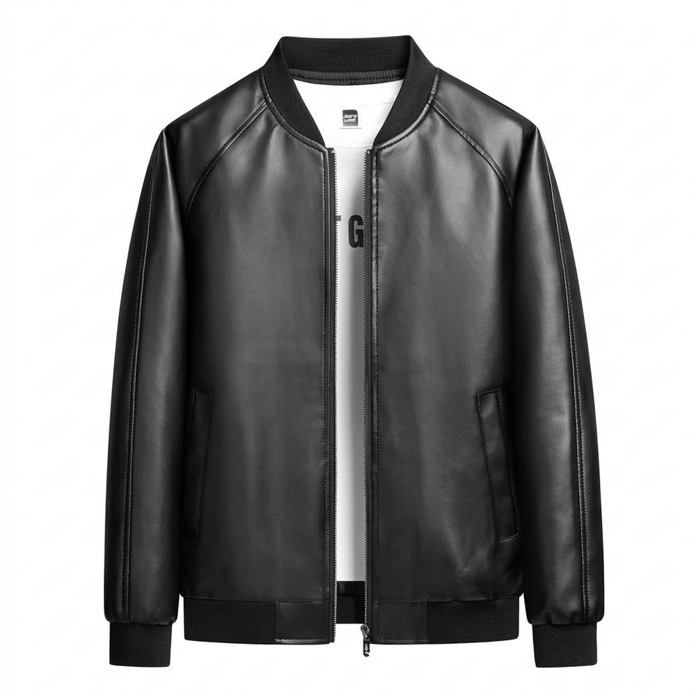 Mens Outlet House - Maran | Zip-Up Lined Leather Jacket Men