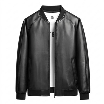 Mens Outlet House - Maran | Zip-Up Lined Leather Jacket Men