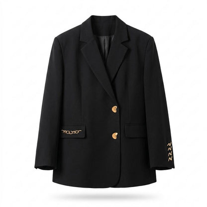 Mens Outlet House - Carel | Embroidered Two-Button Blazer Women