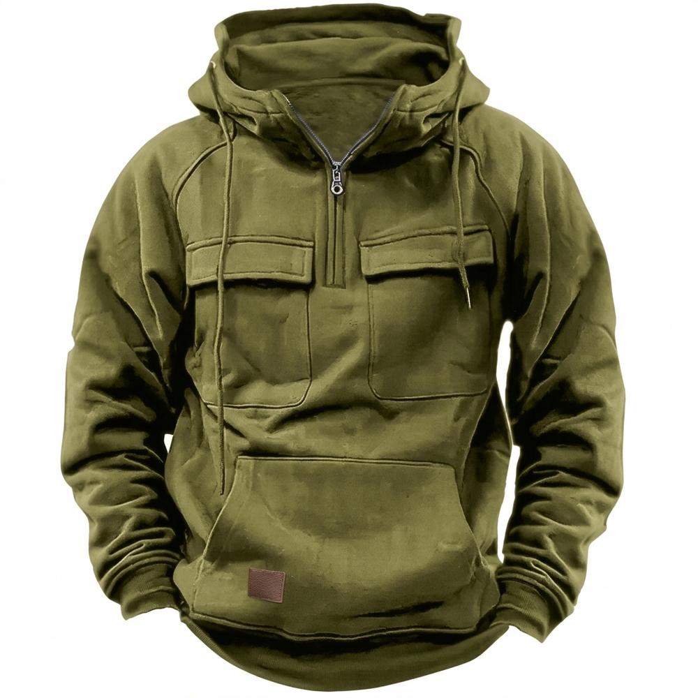 Mens Outlet House - Legik | Quarter-Zip Utility Hoodie Men