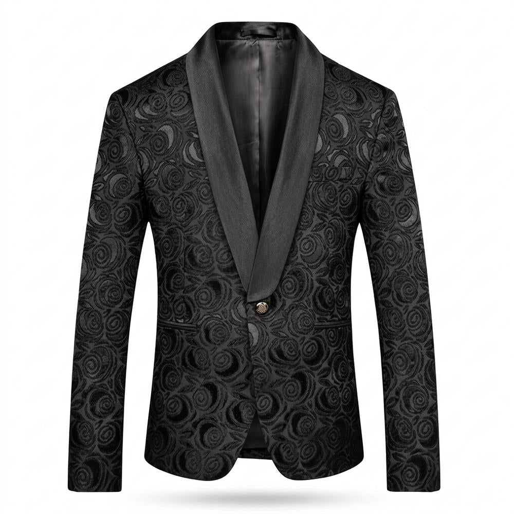 Mens Outlet House - Loram | Floral Shawl Collar Blazer Men
