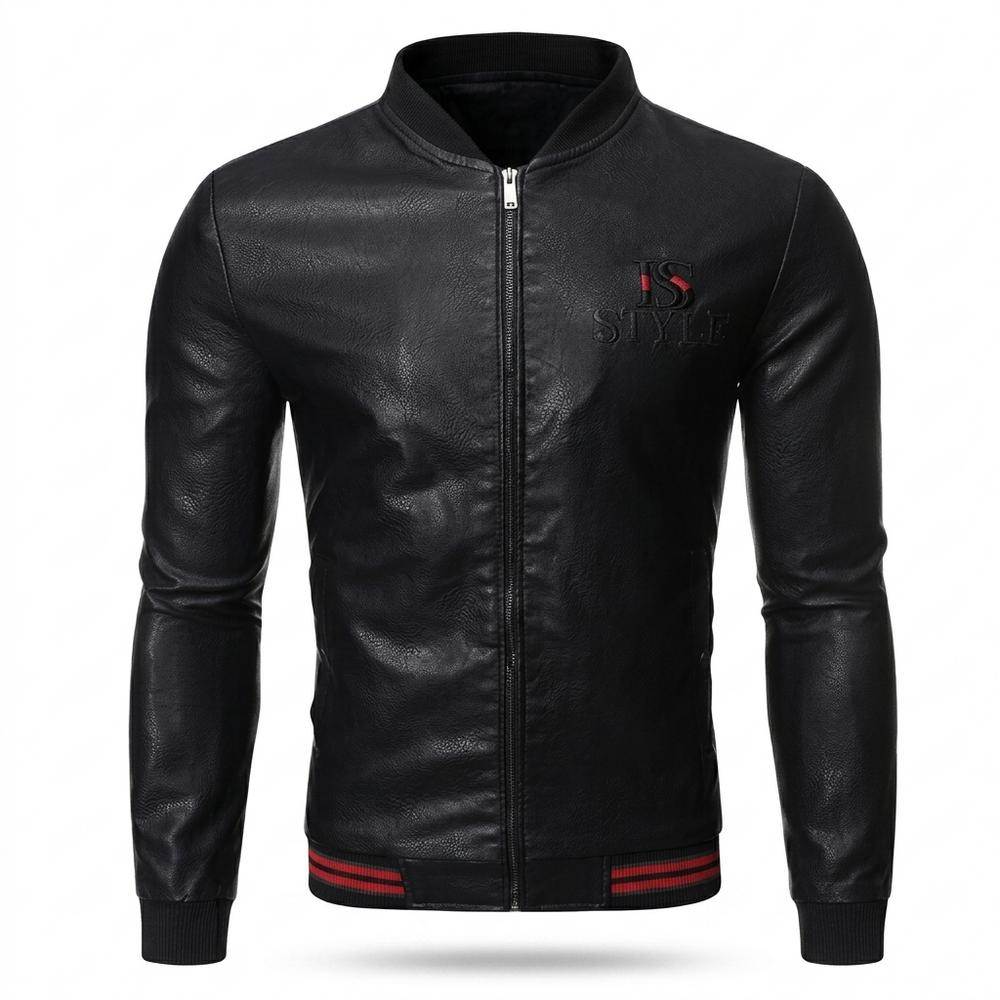 Mens Outlet House - Sarel | Zip-Up Fitted Leather Jacket Men