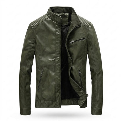Mens Outlet House - Lamor | Quilted Zippered Leather Jacket Men