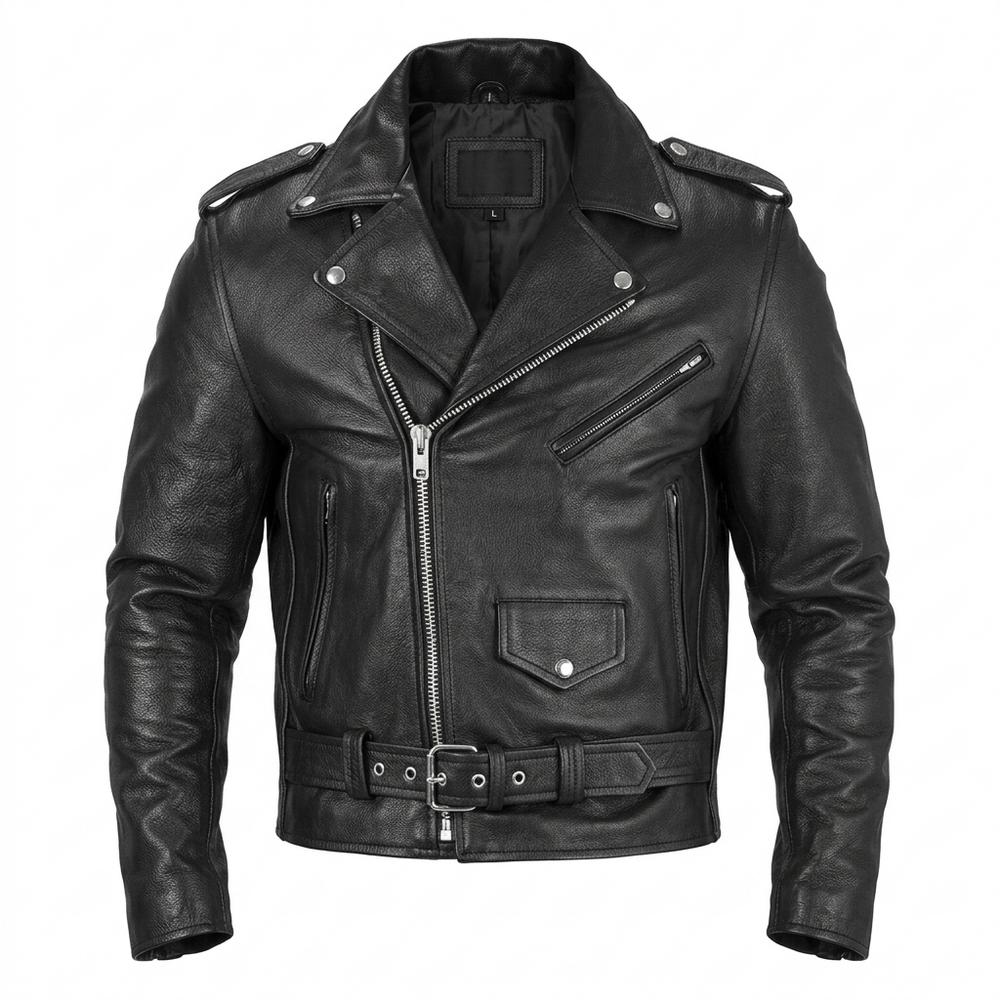 Mens Outlet House - Lylev | Asymmetrical Belted Leather Jacket Unisex
