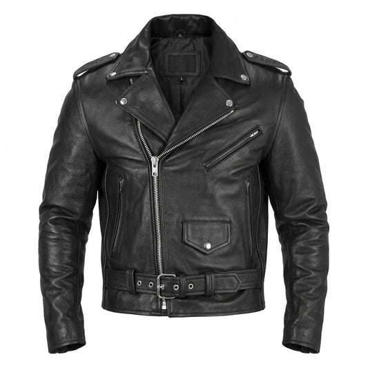 Mens Outlet House - Lylev | Asymmetrical Belted Leather Jacket Unisex