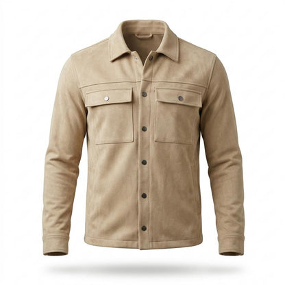 Mens Outlet House - Kalom | Suede Button-Front Jacket Men