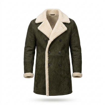 Mens Outlet House - Ronor | Shearling-Lined Double-Breasted Coat Men