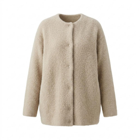 Mens Outlet House - Nolan | Collarless Textured Cardigan Women