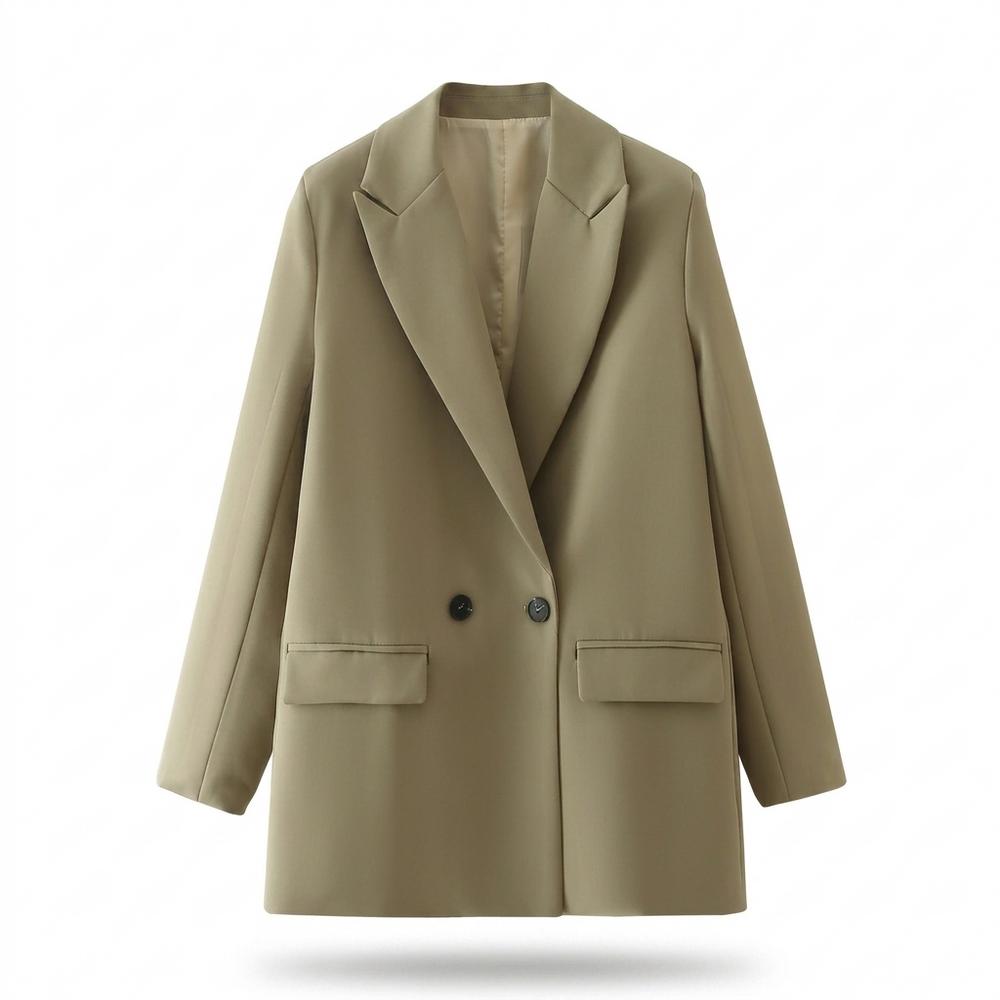 Mens Outlet House - Vevan | Double-Breasted Relaxed-Fit Blazer Women