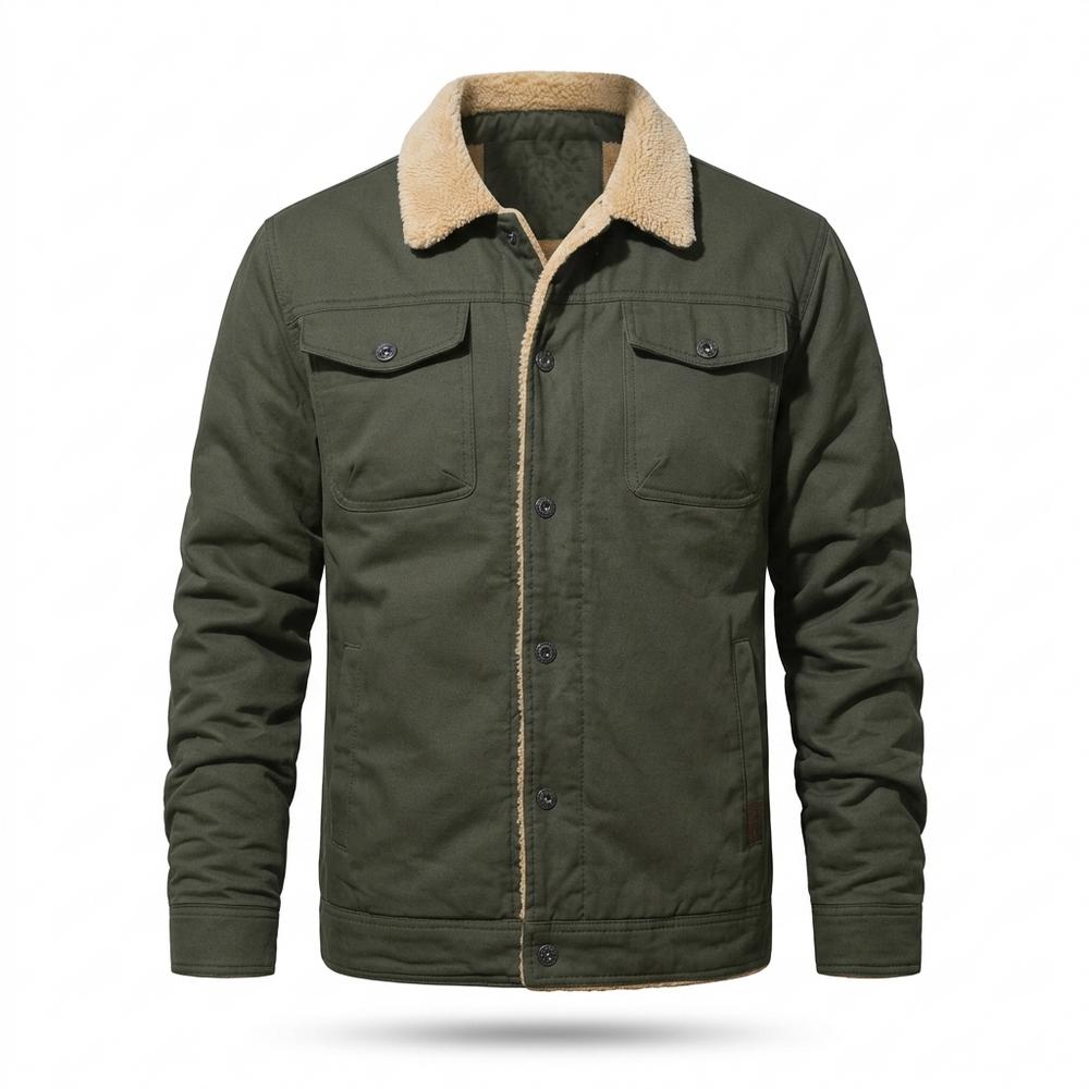 Mens Outlet House - Elver | Sherpa-Lined Button-Front Jacket Men