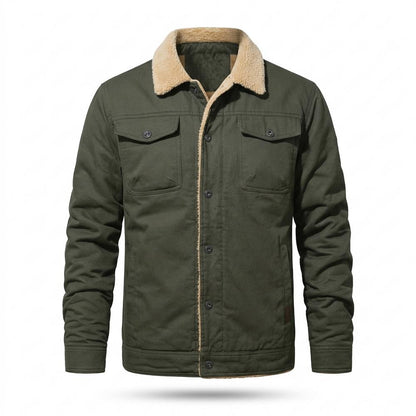 Mens Outlet House - Elver | Sherpa-Lined Button-Front Jacket Men