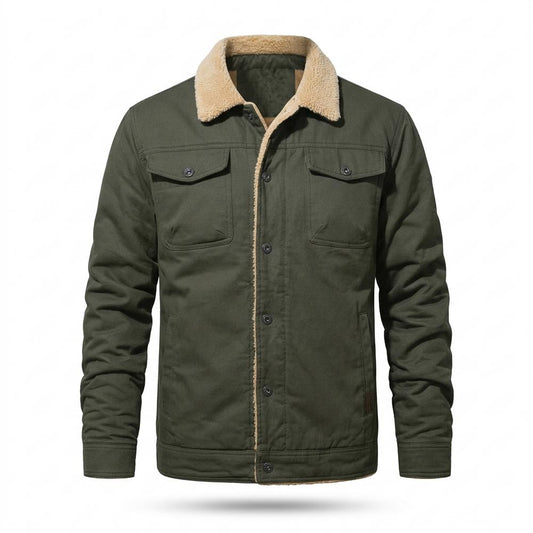 Mens Outlet House - Elver | Sherpa-Lined Button-Front Jacket Men