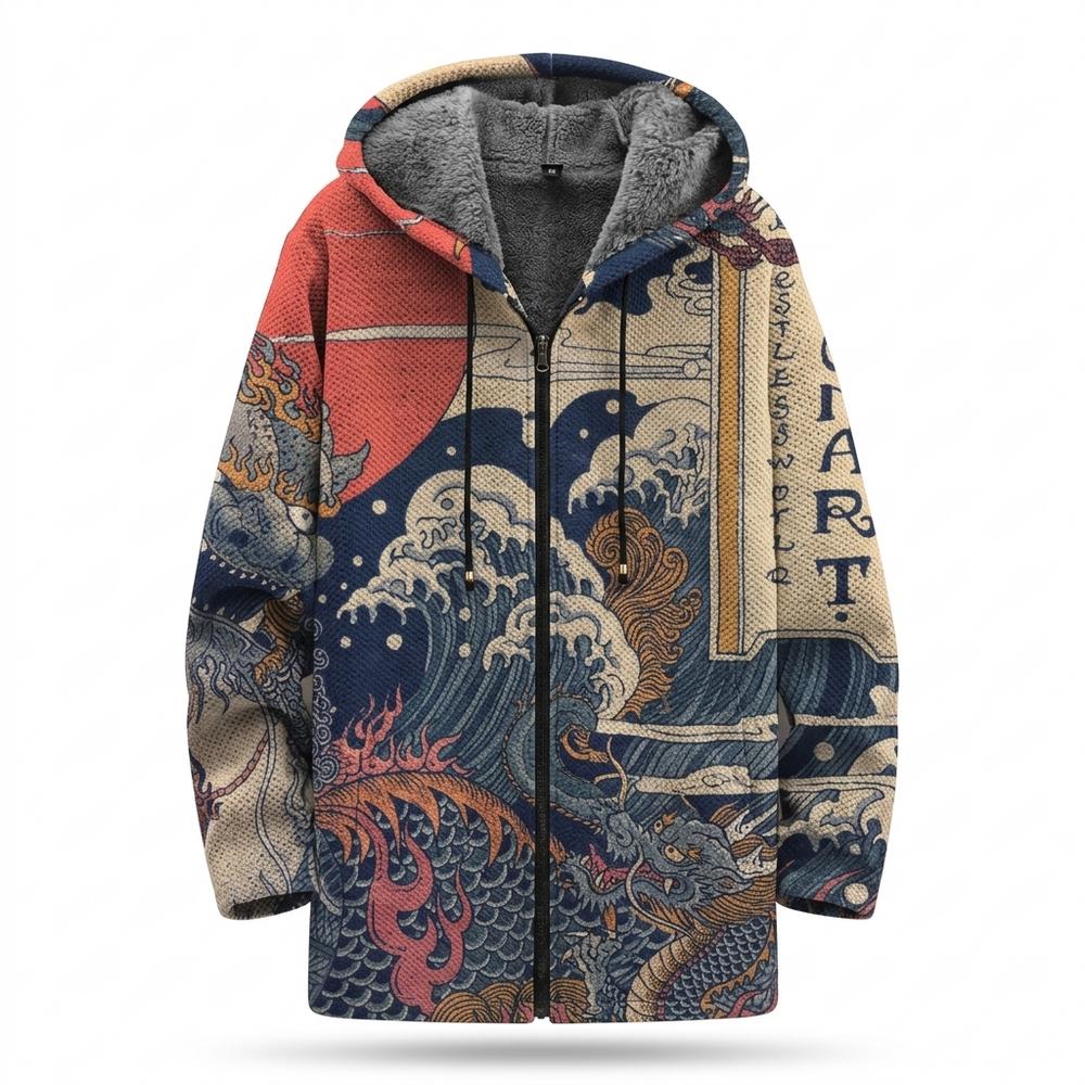 Mens Outlet House - Yozan | Fleece-Lined Hooded Coat Unisex