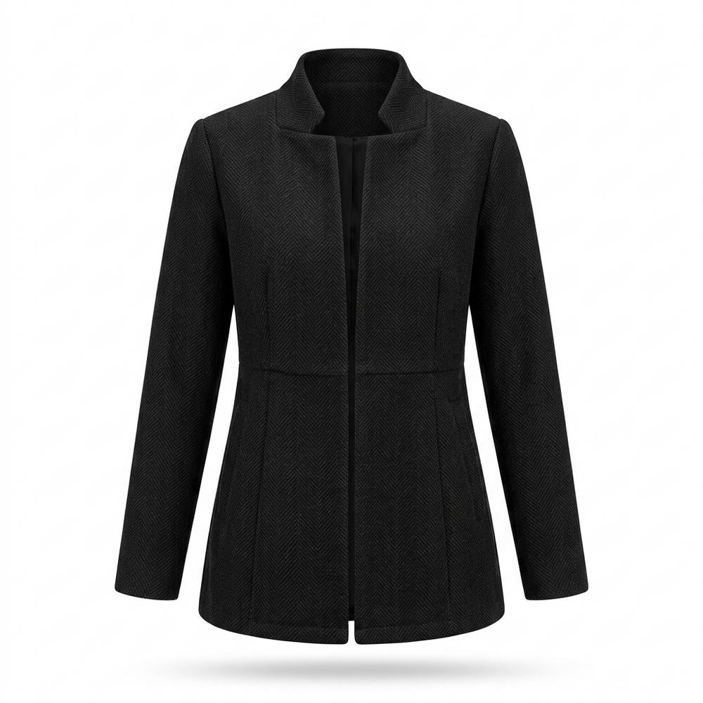 Mens Outlet House - Lovan | Herringbone Stand-Collar Jacket Women