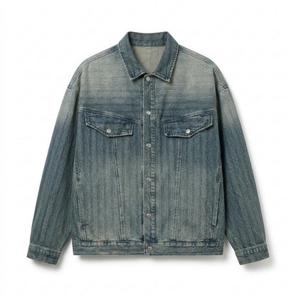 Mens Outlet House - Arnal | Washed Button-Up Denim Jacket Unisex