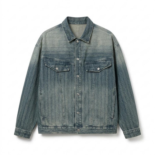 Mens Outlet House - Arnal | Washed Button-Up Denim Jacket Unisex