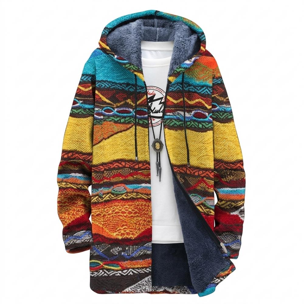 Mens Outlet House - Kesad | Fleece-Lined Hooded Knit Cardigan Men