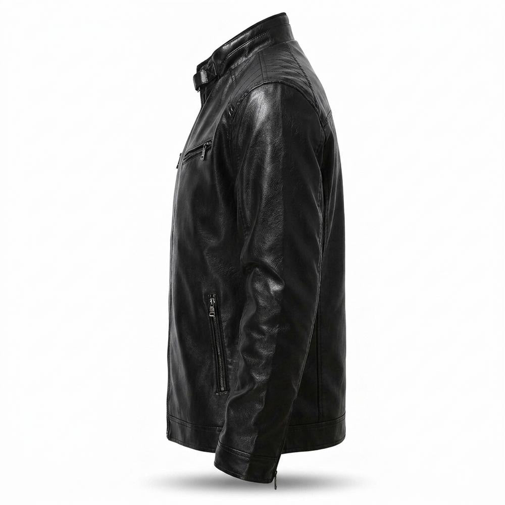Mens Outlet House - Covar | Zip-Up Quilted Leather Jacket Men