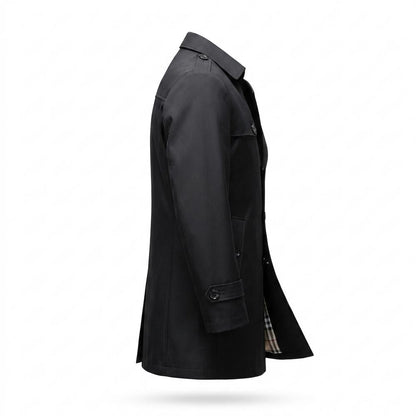 Mens Outlet House - Dasen | Single-Breasted Notched-Lapel Coat Men