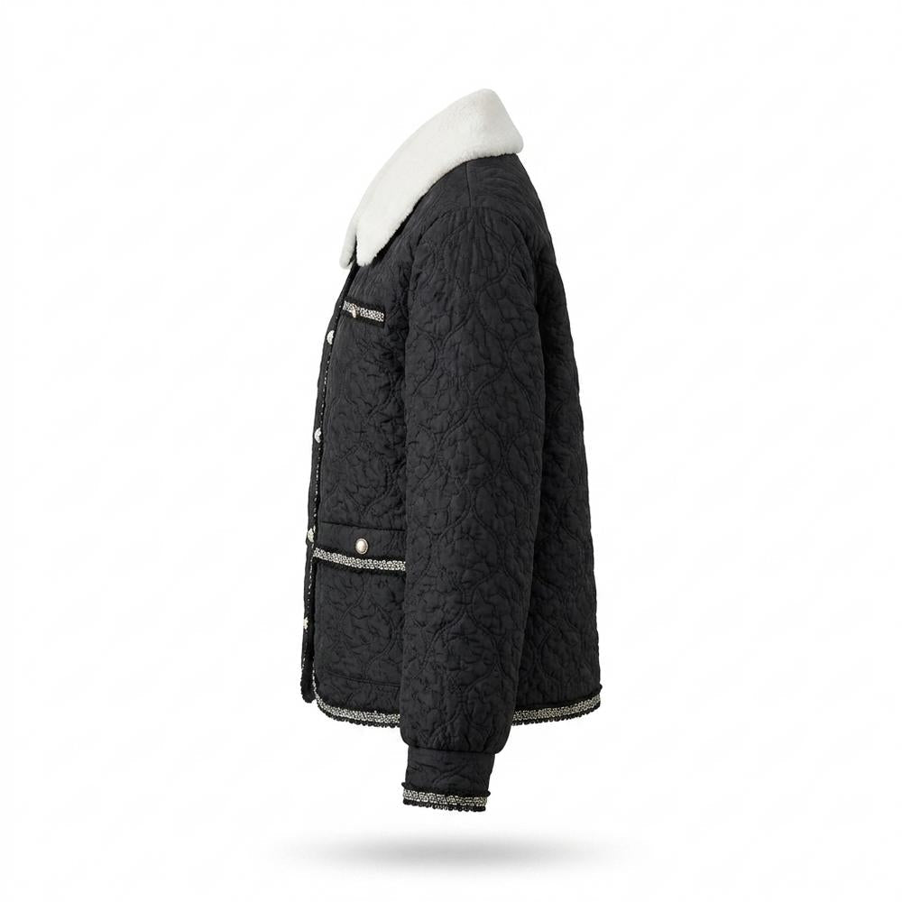 Mens Outlet House - Sarev | Quilted Bouclé Trim Jacket Women