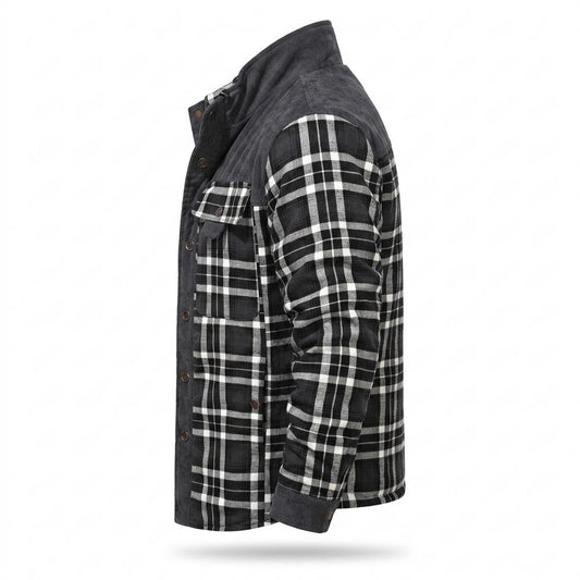 Mens Outlet House - Vipel | Fleece-Lined Plaid Jacket Men