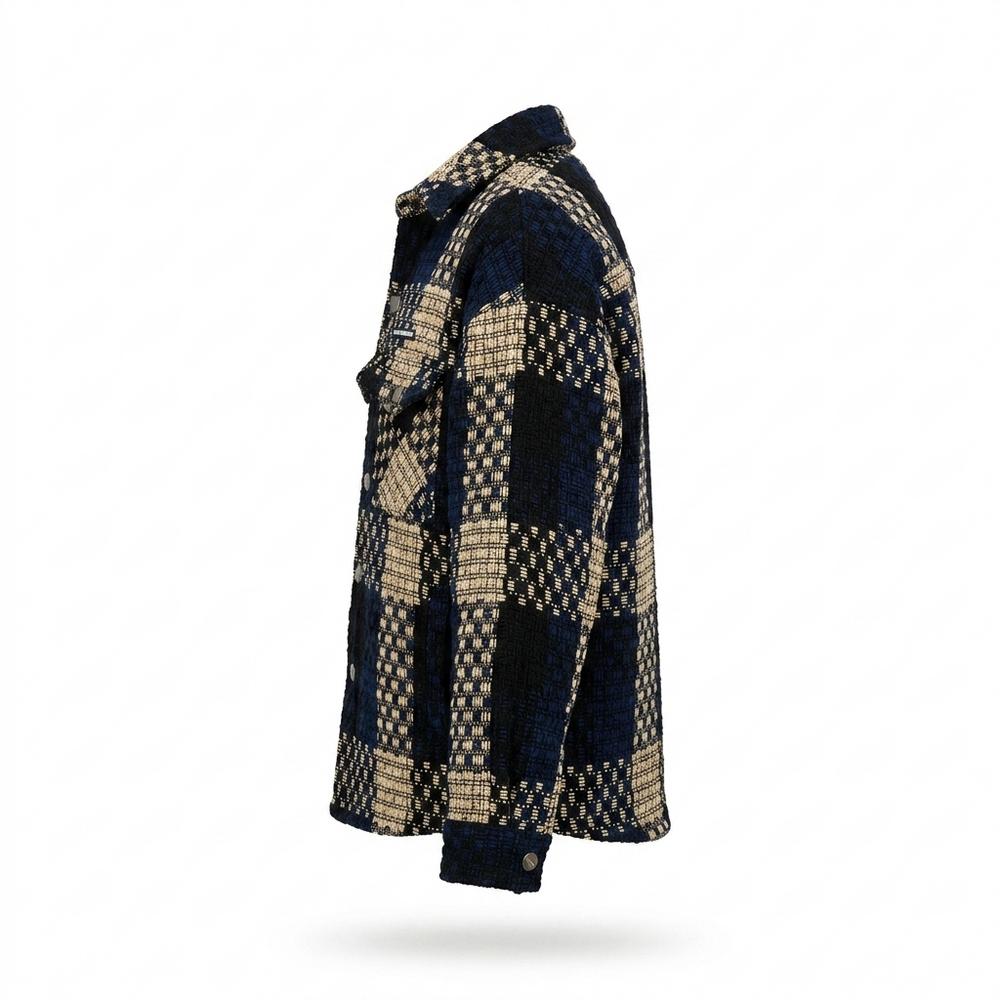 Mens Outlet House - Nirev | Woven Block-Pattern Jacket Unisex