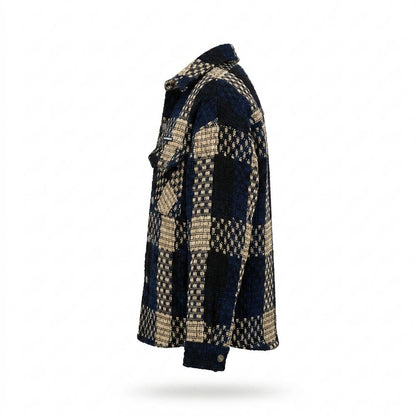 Mens Outlet House - Nirev | Woven Block-Pattern Jacket Unisex