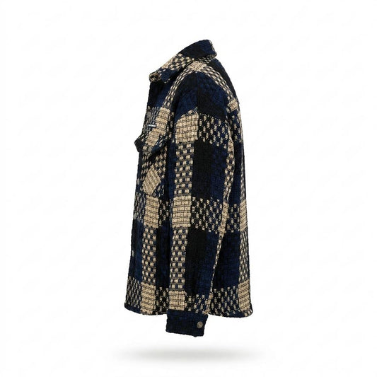 Mens Outlet House - Nirev | Woven Block-Pattern Jacket Unisex